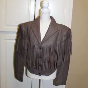 Fringe leather jacket!